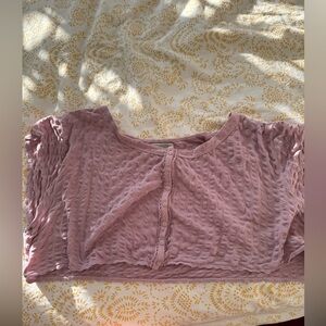 Cropped Lilac Boho Top